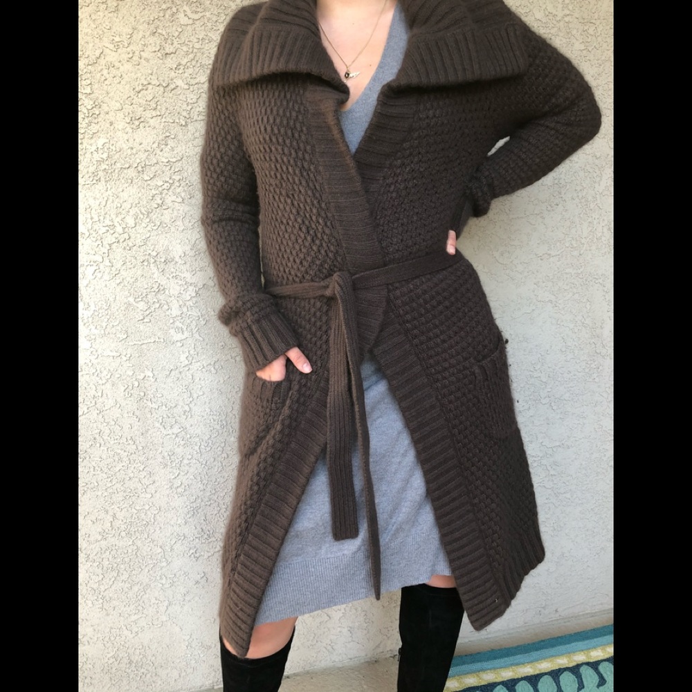 Ann Taylor chocolate angora sweater